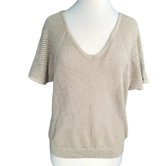 Express Metallic Gold Thread Sweater Size Large - Picture 1 of 6